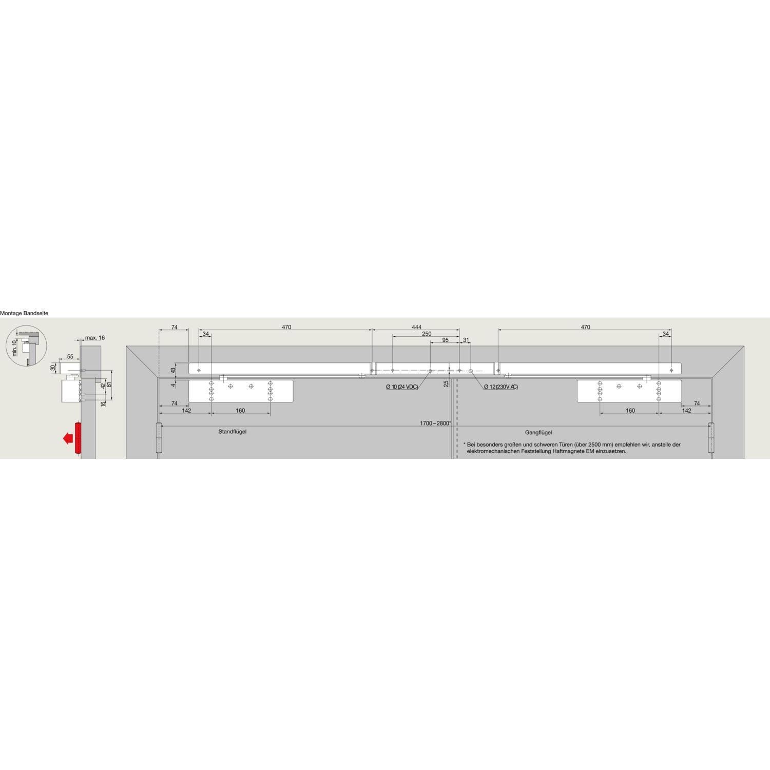 Dormakaba T Rschlie Er Ts Xea Gsr Emr V En Gleitschiene