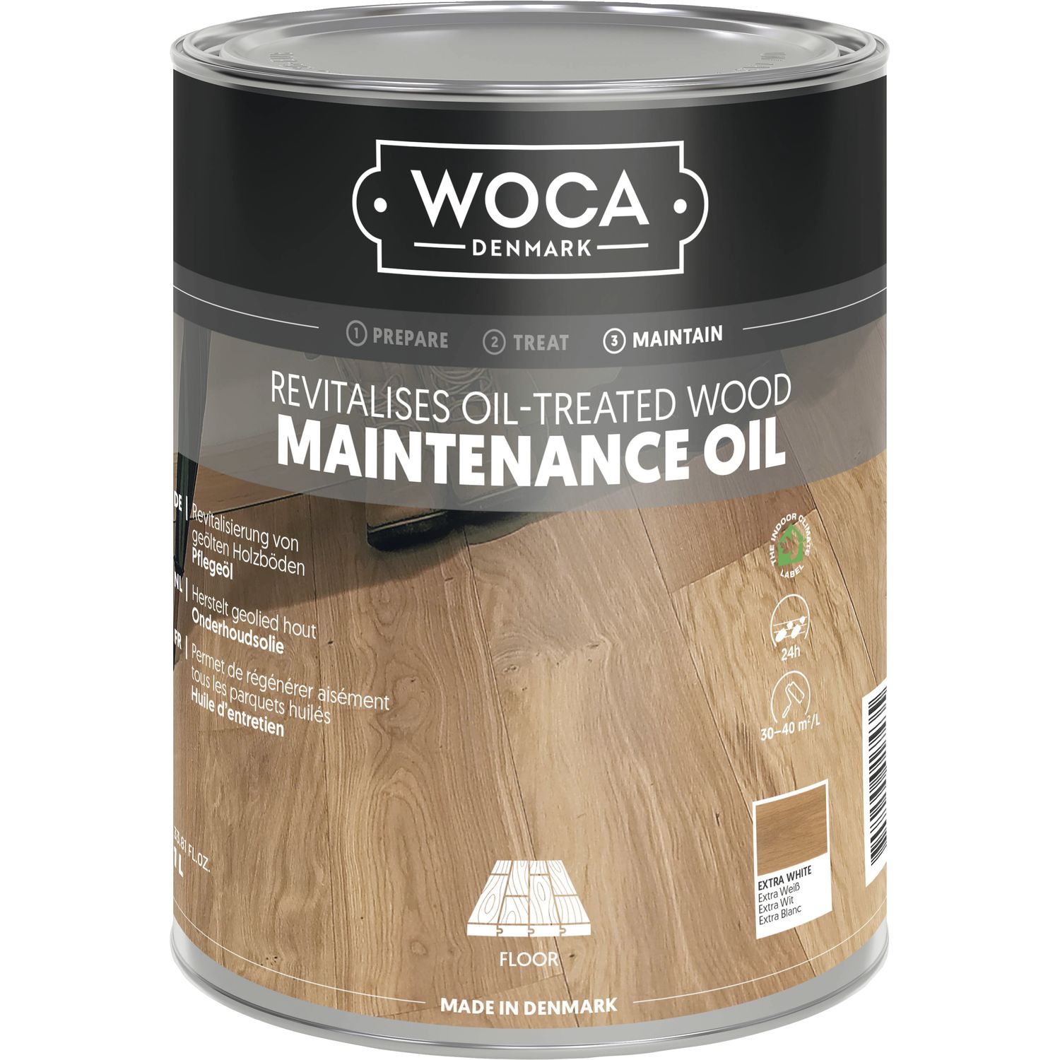 Woca Oil Care Holzboden-Pflegeöl Für Geölte Böden, Holzbodenpflege 1 Liter Natur