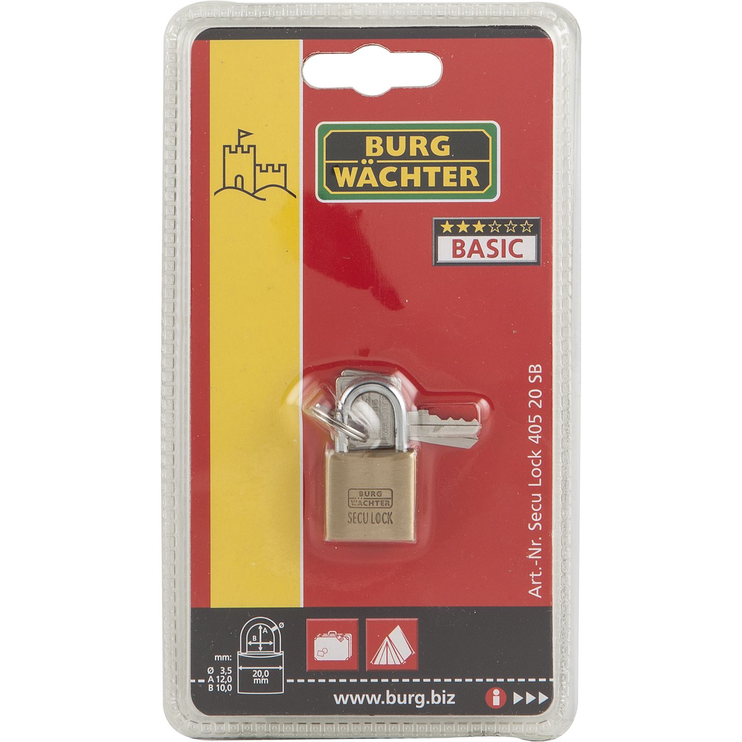 Burg-Wächter Vorhangschloss 500 Point verschiedensperrend - vasalat