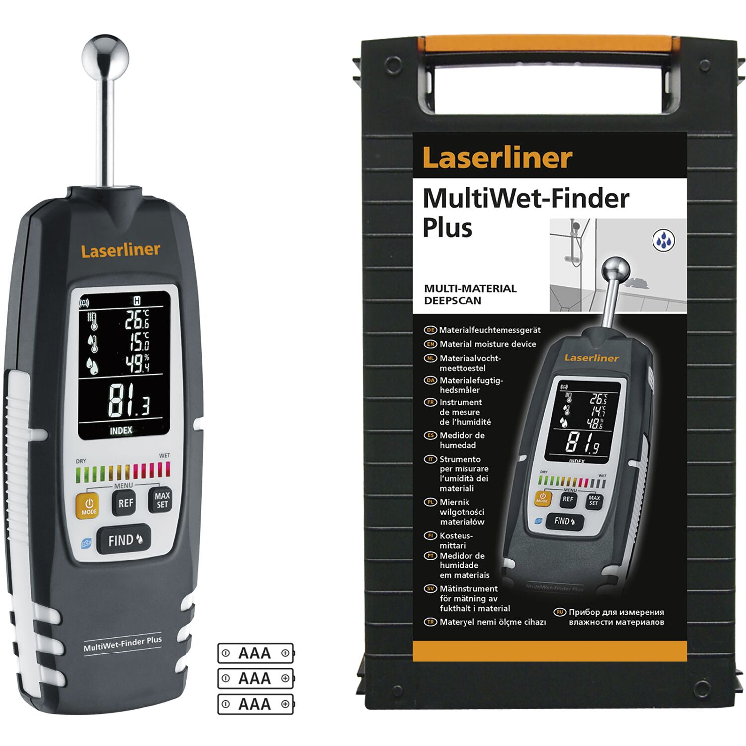 Laserliner Feuchtigkeitsmessgerät MultiWet Finder Digital