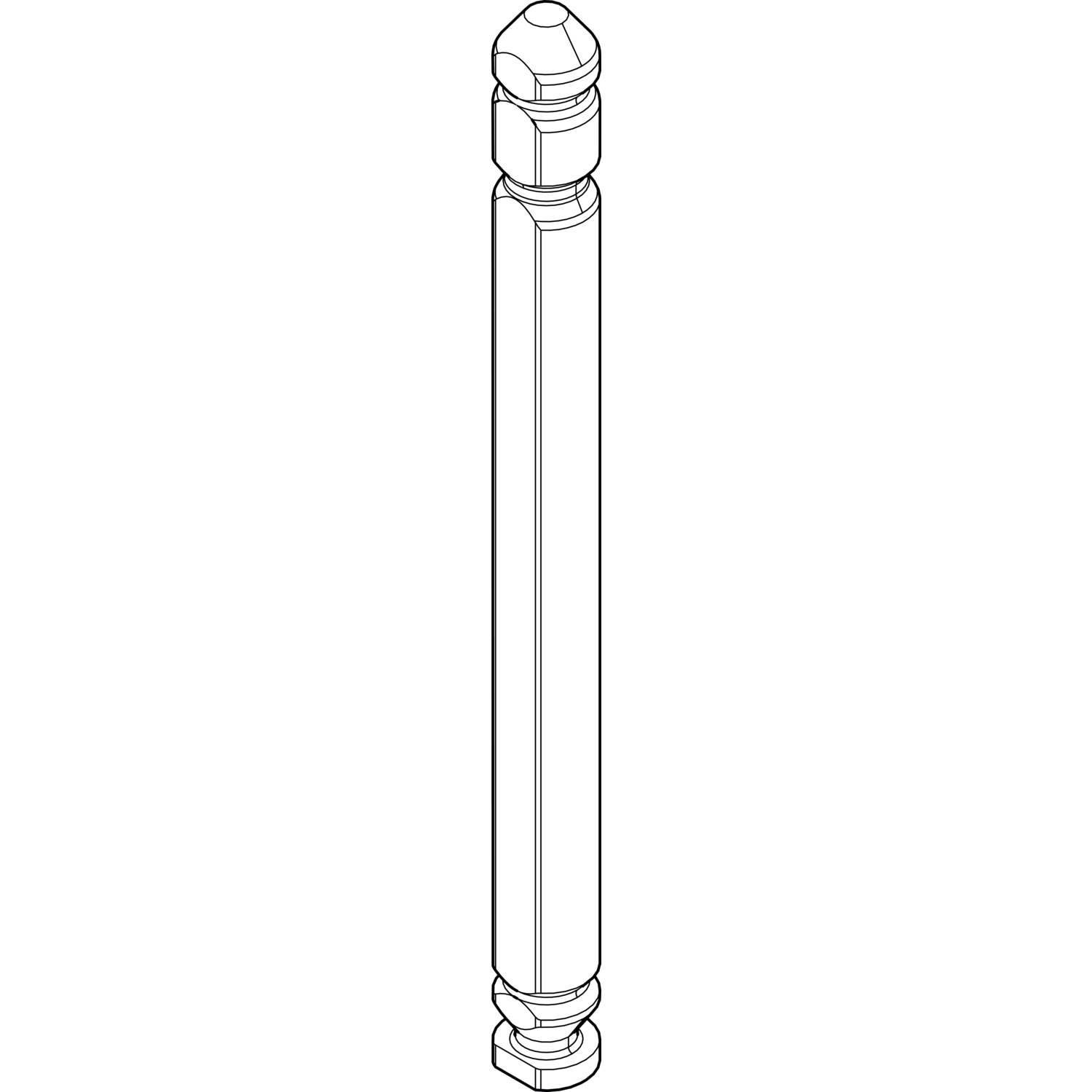 861167 Roto ROTO NX Axerlagerstift L=86 mm zu Axerlager seitenverstellbar silber ...