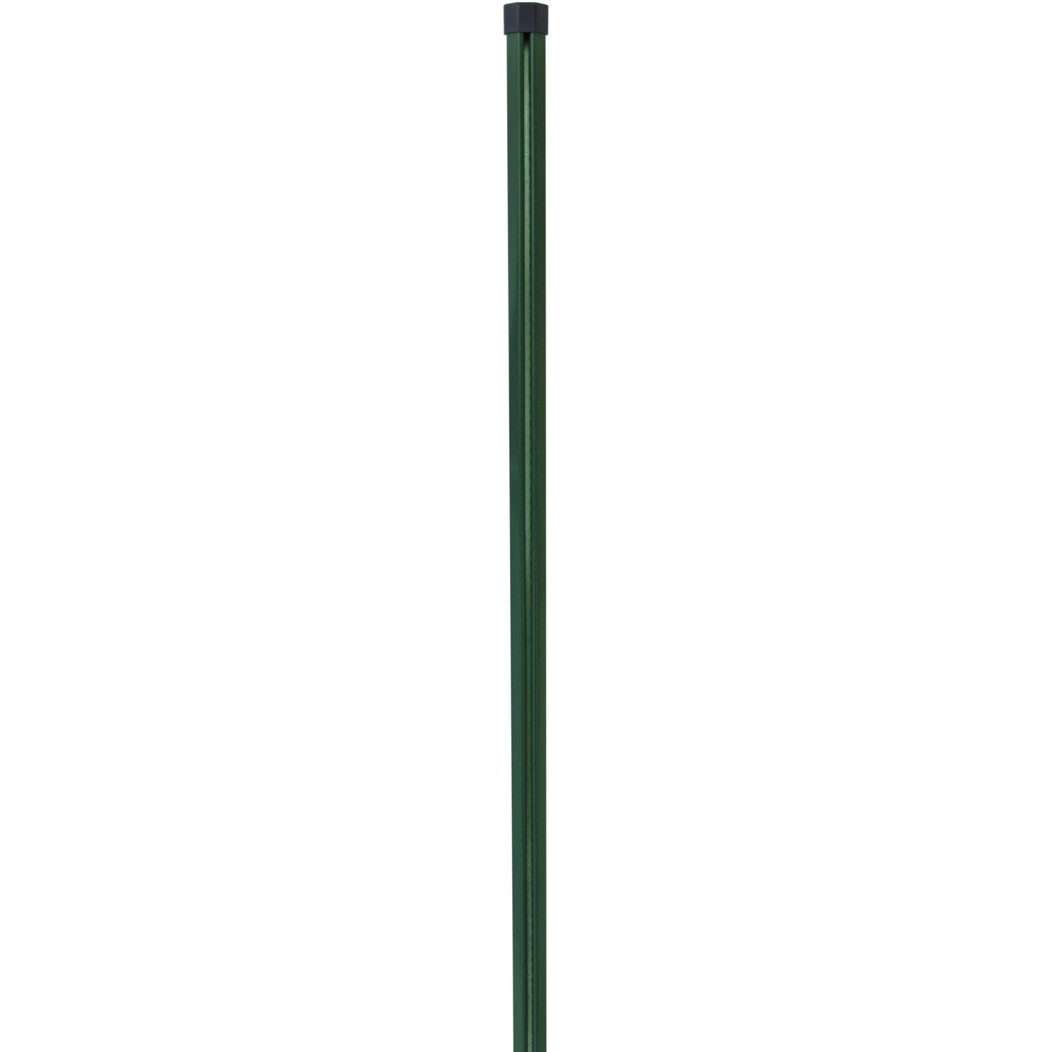 H+S Zwischensäule RAL6005 grün mit Zubehör für Zaunhöhe 1 m Säulenhöhe 1,50 m