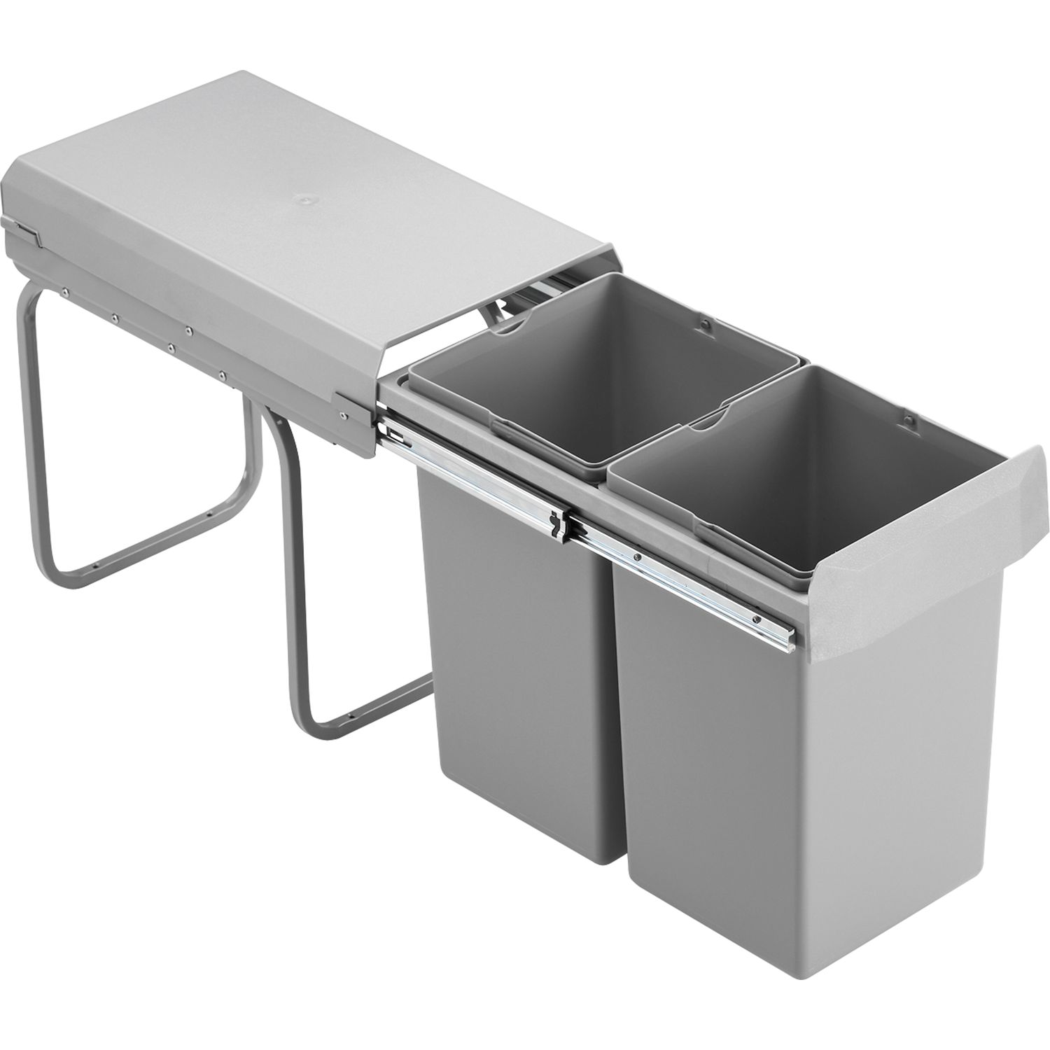 Wesco Double-Boy-Deluxe Einbau-Mülleimer 2 Fächer, Mülltrennsytem Küche 30  Liter - vasalat