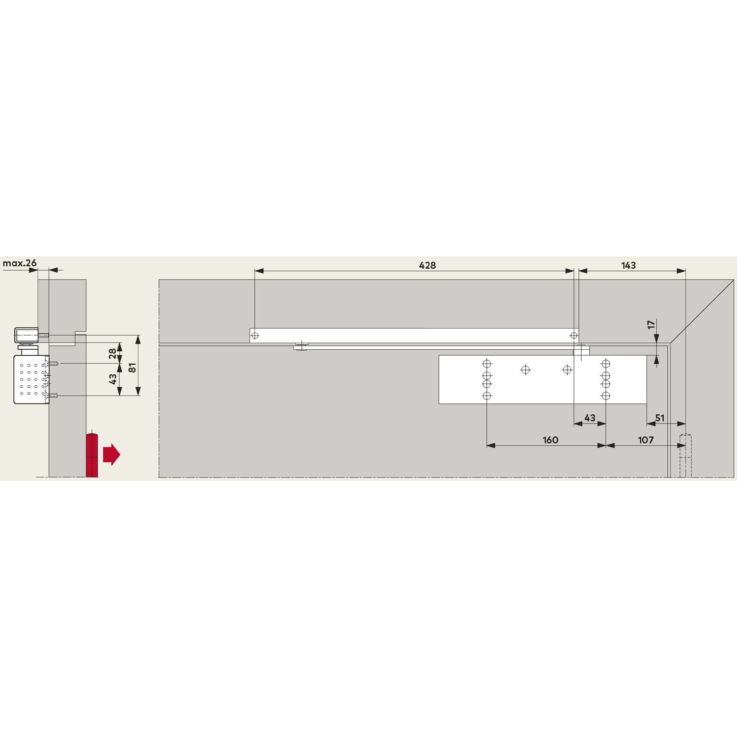 DORMAKABA Türschließer TS 92 G BASIC G-N EN 1-4, 1-flg. Gleitschiene ...