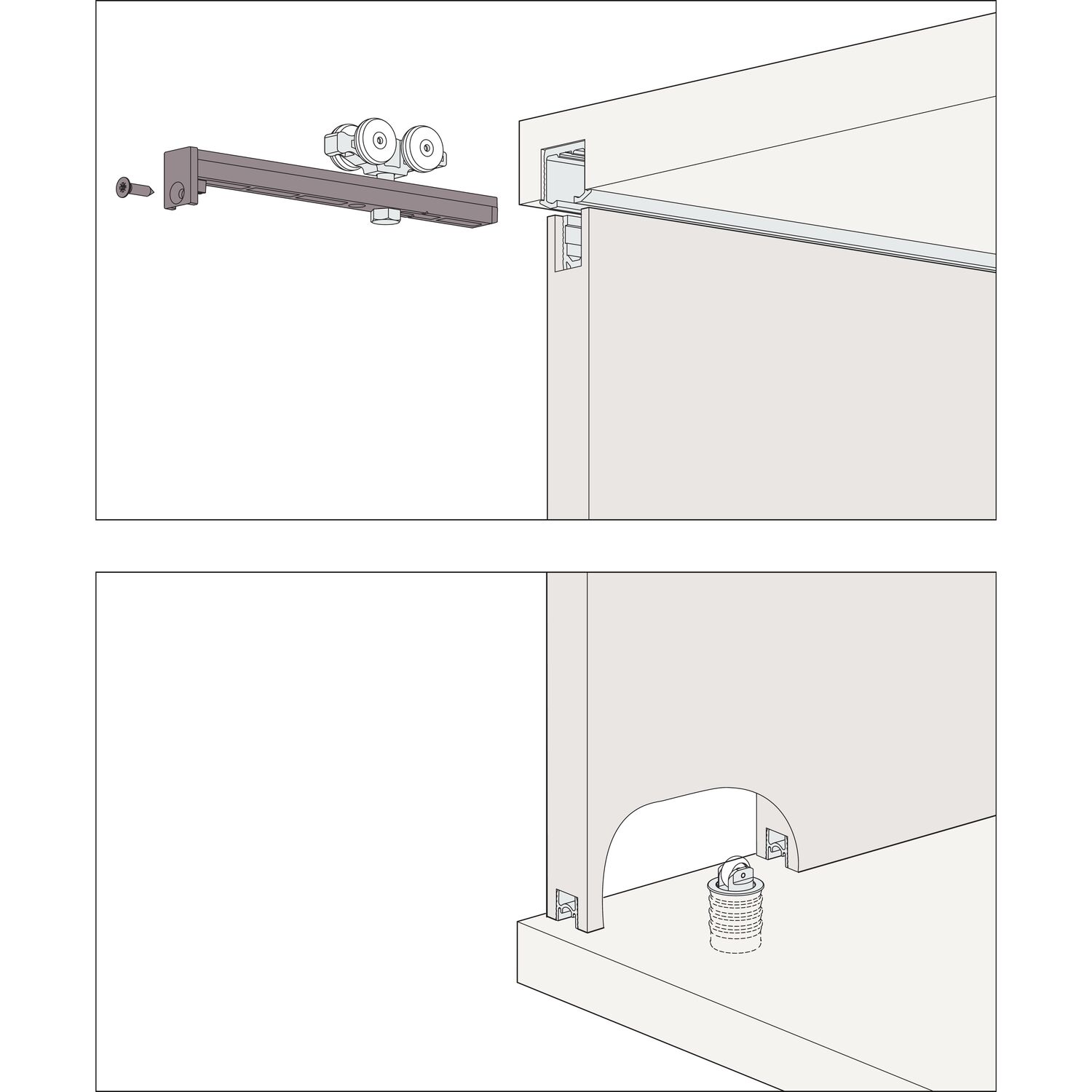 HAWA Clipo 36 Dämpfungssystem - 2 Stück Für Schranktüren