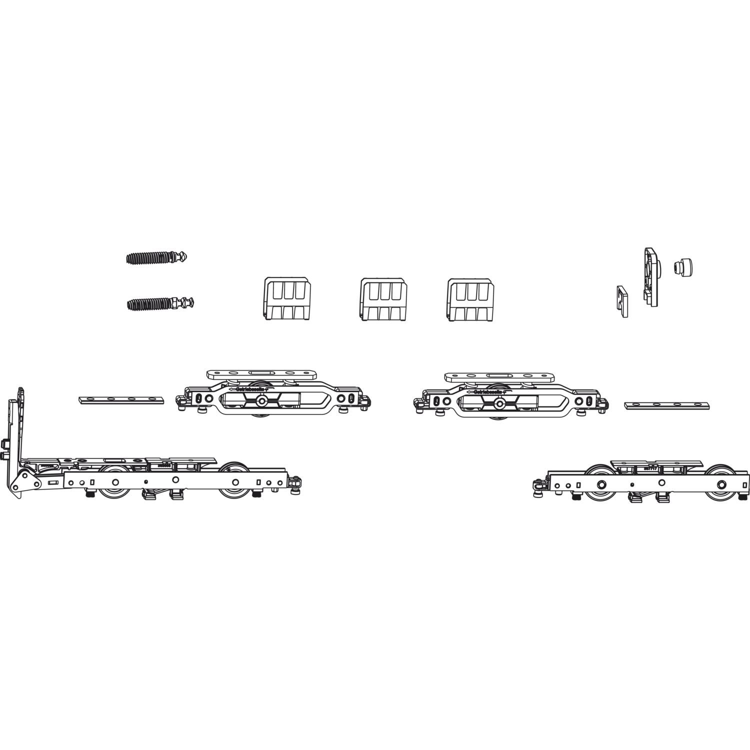 MACO HS Grundkarton Laufwagen - 300 Kg Tragkraft, Silber Für Lager & Transport